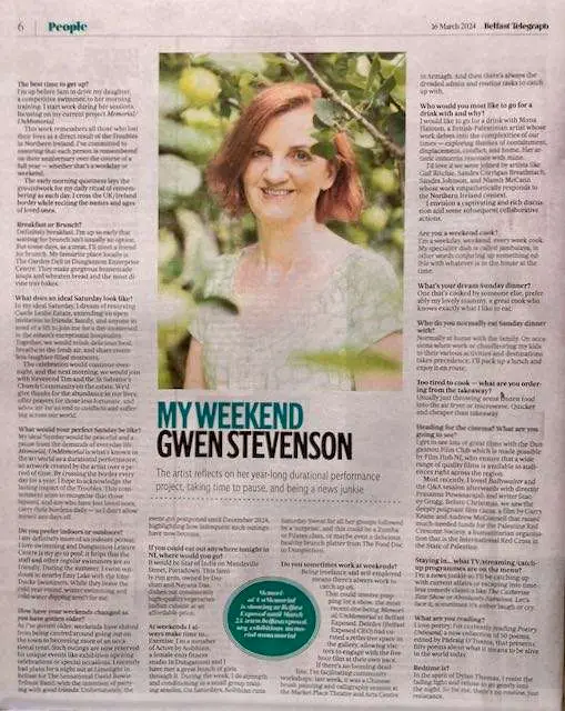 Belfast Telegraph Interview: March 2024